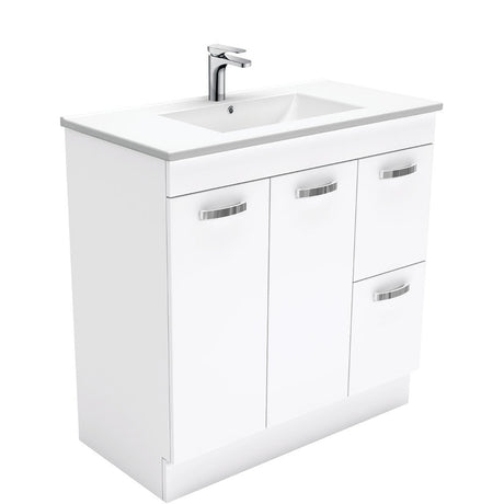 Fienza Dolce Tcl90Nkwr 900Mm White Vanity With Kicker Right Hand Drawer - Special Order Units