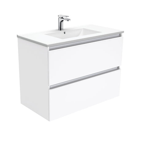 Fienza Dolce Quest Tcl90Q 900Mm White Wall Hung Vanity Unit - Special Order Units