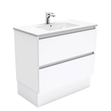 Fienza Dolce Quest 900Mm Tcl90Qk White Vanity Unit On Kickboard - Special Order Units