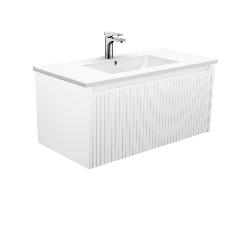 Fienza TCL90RW Dolce Alina White 900 Wall-Hung Vanity