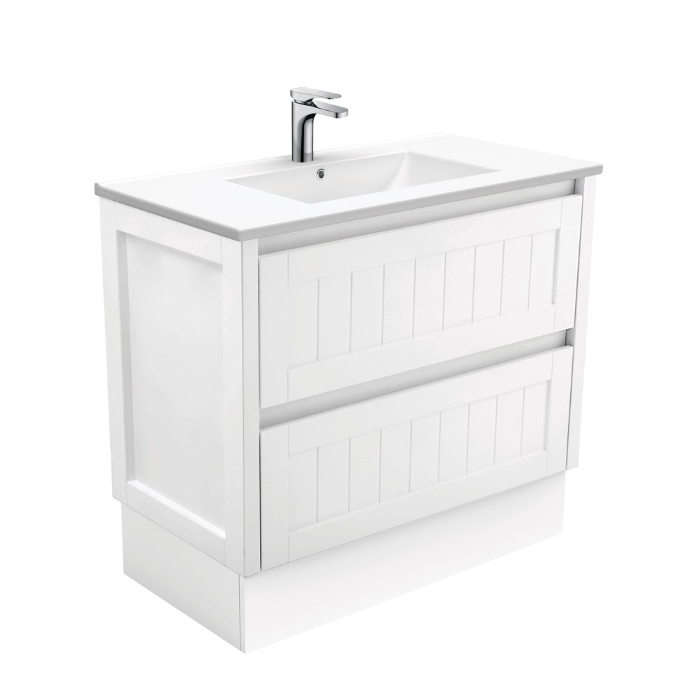 Fienza Dolce 900Mm Tcl90Tk Hampton White Vanity Unit On Kickboard - Special Order Units