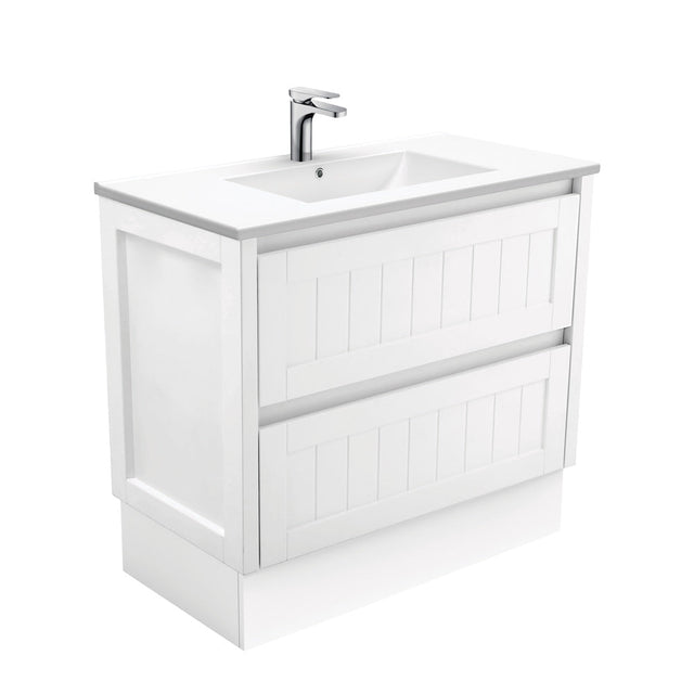 Fienza Dolce 900Mm Tcl90Tk Hampton White Vanity Unit On Kickboard - Special Order Units