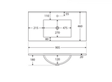 Fienza Tclb90Sl 900Mm Dolce Matte Black Scandi Oak Wall Hung Vanity Left Drawers - Special Order
