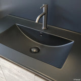Fienza Tclb90Skl 900Mm Dolce Matte Black Scandi Oak Vanity On Kickboard Left Drawers - Special Order