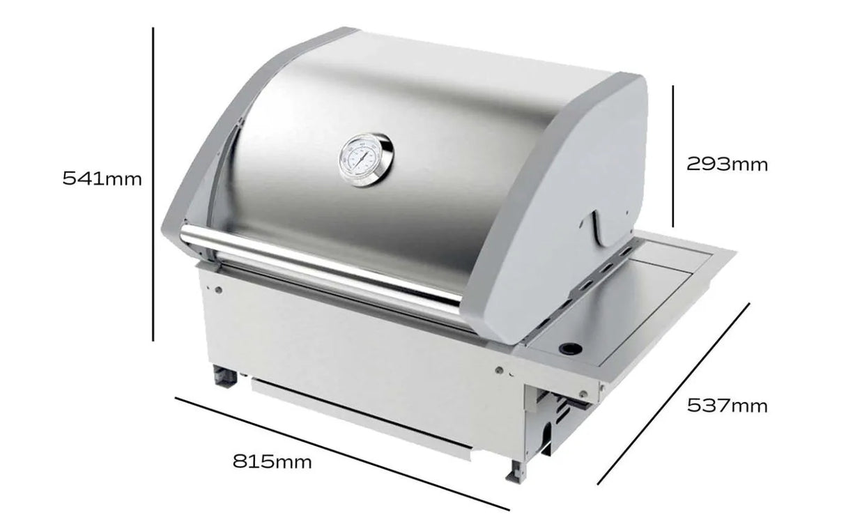 Crossray TCS2-IBL 2 Burner Gas Drop In BBQ, Stainless Steel