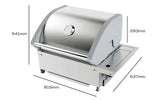 Crossray TCS2-IBL 2 Burner Gas Drop In BBQ, Stainless Steel
