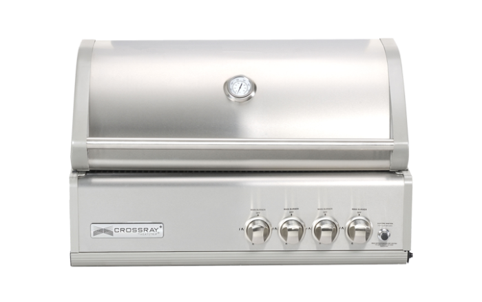 Crossray TCS4FL Infrared 4 Burner In-Built BBQ, Stainless Steel