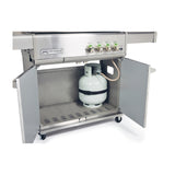 Crossray TCS4PL Infrared 4 Burner Trolley BBQ, Stainless Steel