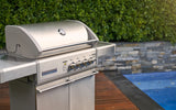 Crossray TCS4PL Infrared 4 Burner Trolley BBQ, Stainless Steel