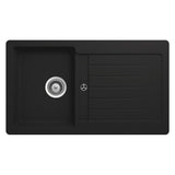 Abey TD100B Schock Typos Single Bowl with Drainer - Onyx Black