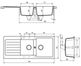 Abey Td200B Schock Typos 1 & 3/4 Bowl With Drainer Granite Kitchen Sinks