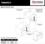 Technika TO86MSS-5 60cm Electric Stainless Steel Oven – Clearance Discount