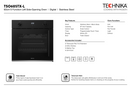 Technika TSO605TX-L 60cm Electric Side Opening Black Glass Oven