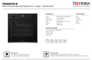 Technika TSO605TX-R 60cm Side Opening 5 Function Built-In Oven - Clearance Discount