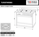 Technika TU950TME8BG 90cm Dual Fuel Freestanding Cooker - Order In