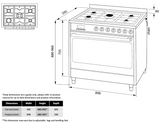 Technika Italian Made Tu958Tdm 90Cm Dual Fuel Freestanding Stove Stoves