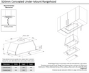 Technika TUR52S 52cm Undermount Rangehood