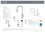 Fienza 233108GM-LF Tono Pull Out Sink Mixer, Gun Metal