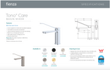 Fienza 233103DGM Tono Care Basin Mixer Gunmetal