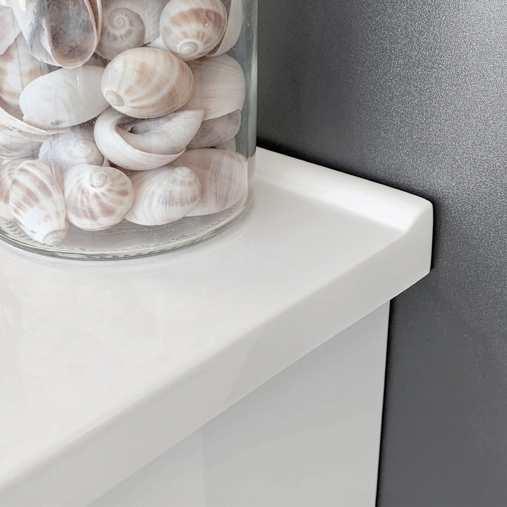 Fienza VAN75BWK 750mm Vanessa Amato on Kickboard Vanity, 1 Taphole, Satin White
