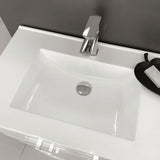 Fienza VAN75BWK 750mm Vanessa Amato on Kickboard Vanity, 1 Taphole, Satin White