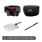 Everdure BDD-KILNPBLACK KILN P Series Portable Pizza Oven Essential Bundle - Black