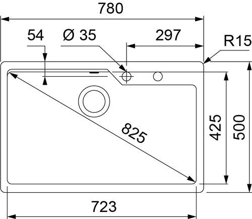 Franke UBG610-78PW Urban Fragranite 780mm Single Bowl Topmount Sink, Polar White