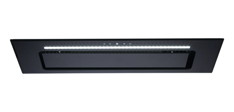 Euro Appliances ER90UMBG 90cm Black Glass Undermount Rangehood - Special Order