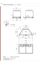 Schweigen UM1390-6BST 60cm Silent Undermount Rangehood, 900m3/hr, Matte Black