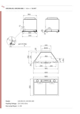 Schweigen UM1390-6ST 60cm Silent Undermount Rangehood, 900m3/hr, Stainless Steel