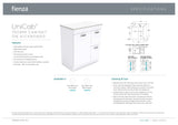 Fienza JOL75NKWL Joli Unicab 750 Vanity On Kickboard, Left Drawers