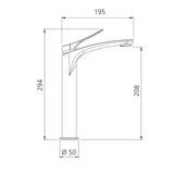 Oliveri Verona Basin Tower Mixer, Chrome, VA301500CR