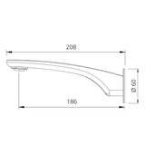 Oliveri Verona Spout, 200mm, Matte Black, VA302516MB