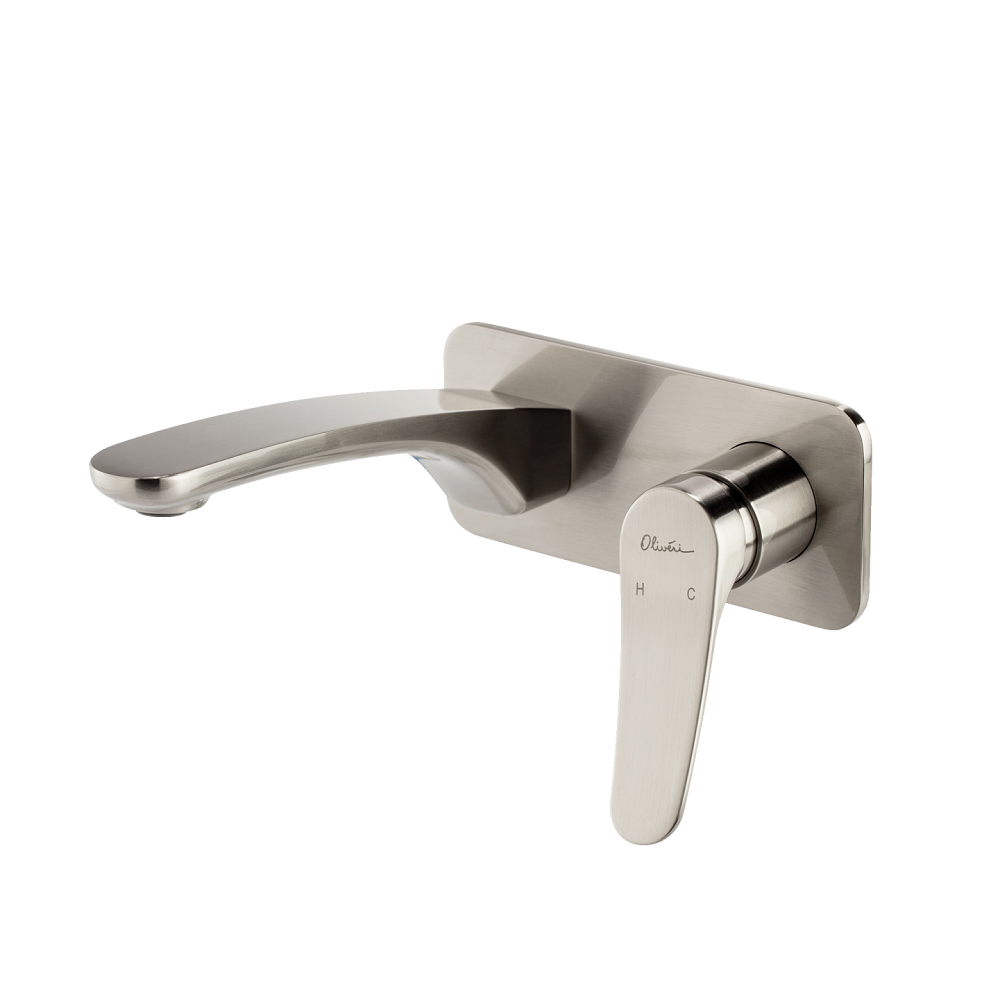 Oliveri Verona Wall Mixer Set, Trim Only, Brushed Nickel, VA305502BN-TK
