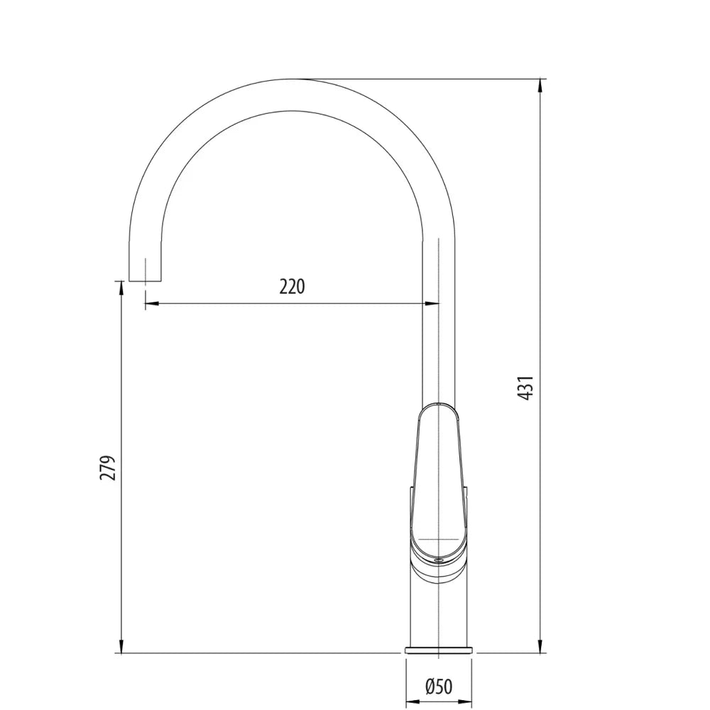 Oliveri Verona Sink Mixer, Matte Black, VA306516MB