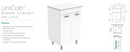 Fienza VAN60NLW Vanessa Unicab 600 Vanity on Legs, Gloss White