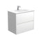 Fienza VAN75BW Vanessa Amato 750 Satin White Wall-Hung Vanity, Gloss White