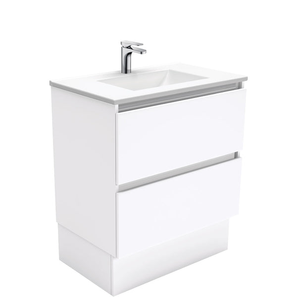 Vanessa VAN75QK Manu 750 Vanity on Kickboard, Gloss White