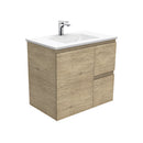 Fienza VAN75SR Vanessa Fingerpull Scandi Oak 750 Wall-Hung Vanity, Right Drawers