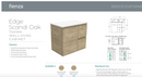 Fienza VAN75SR Vanessa Fingerpull Scandi Oak 750 Wall-Hung Vanity, Right Drawers