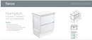 Fienza VAN75TK Vanessa Hampton 750 Vanity on Kickboard, Satin White