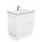 Fienza VAN75ZKR Vanessa Fingerpull Satin White 750 Vanity on Kickboard, Right Drawers - Special Order