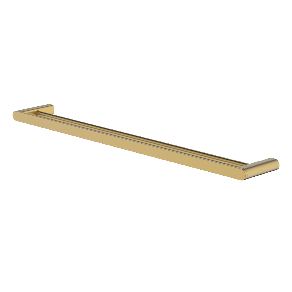 Abey Vela Double Towel Rail 760mm, Brushed Brass, VDTR-BB