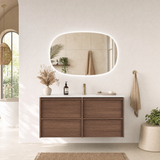 Aulic 1200mm VE1200WWN Venetta Framed Wall Hung Vanity Walnut