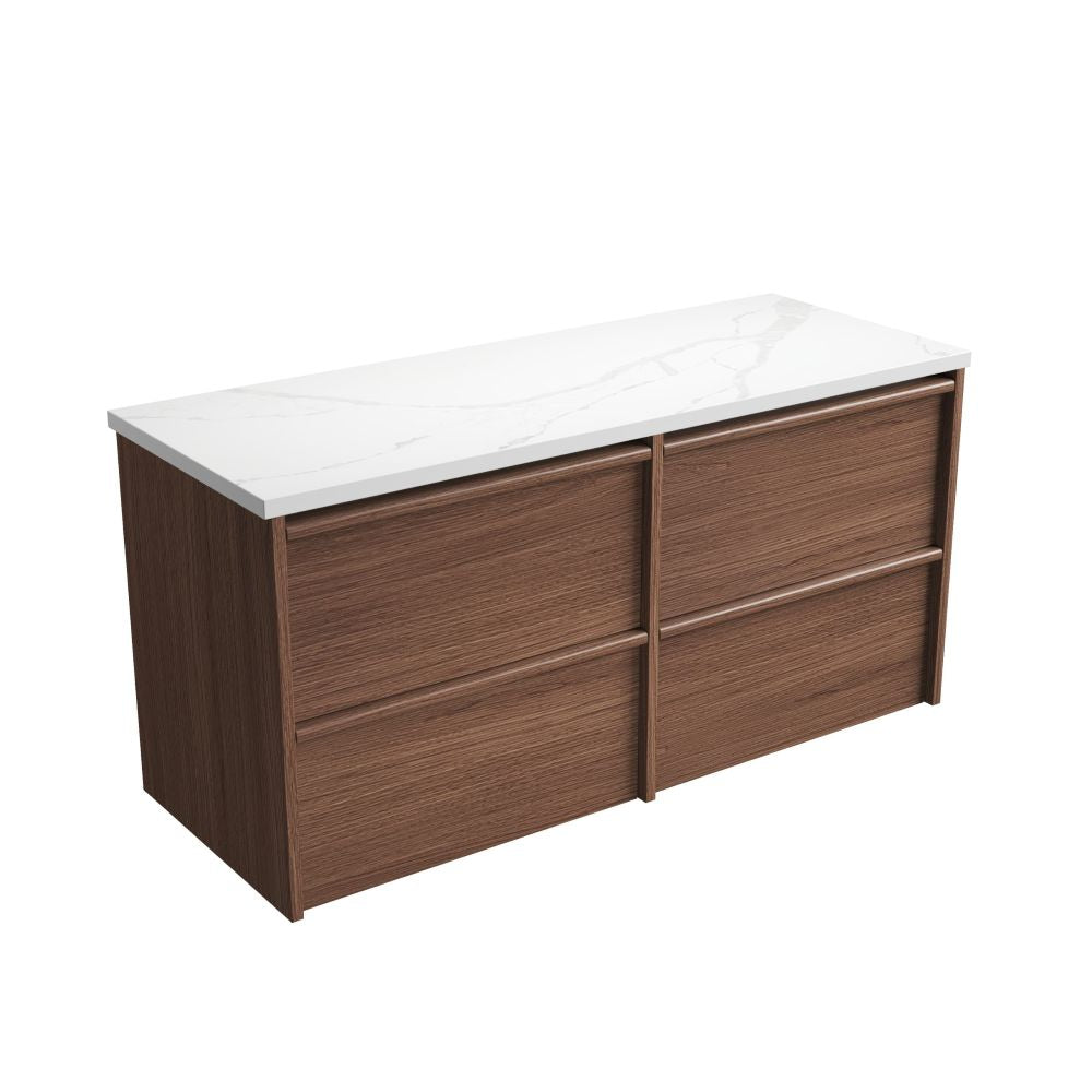 Aulic 1200mm VE1200WWN Venetta Framed Wall Hung Vanity Walnut