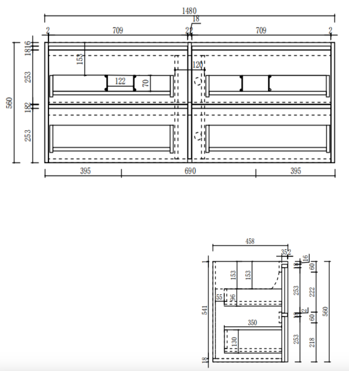 Aulic 1500mm VE1500WHA Venetta Framed Wall Hung Vanity Harvest Oak