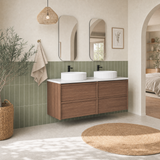 Aulic 1500mm VE1500WWN Venetta Framed Wall Hung Vanity Walnut