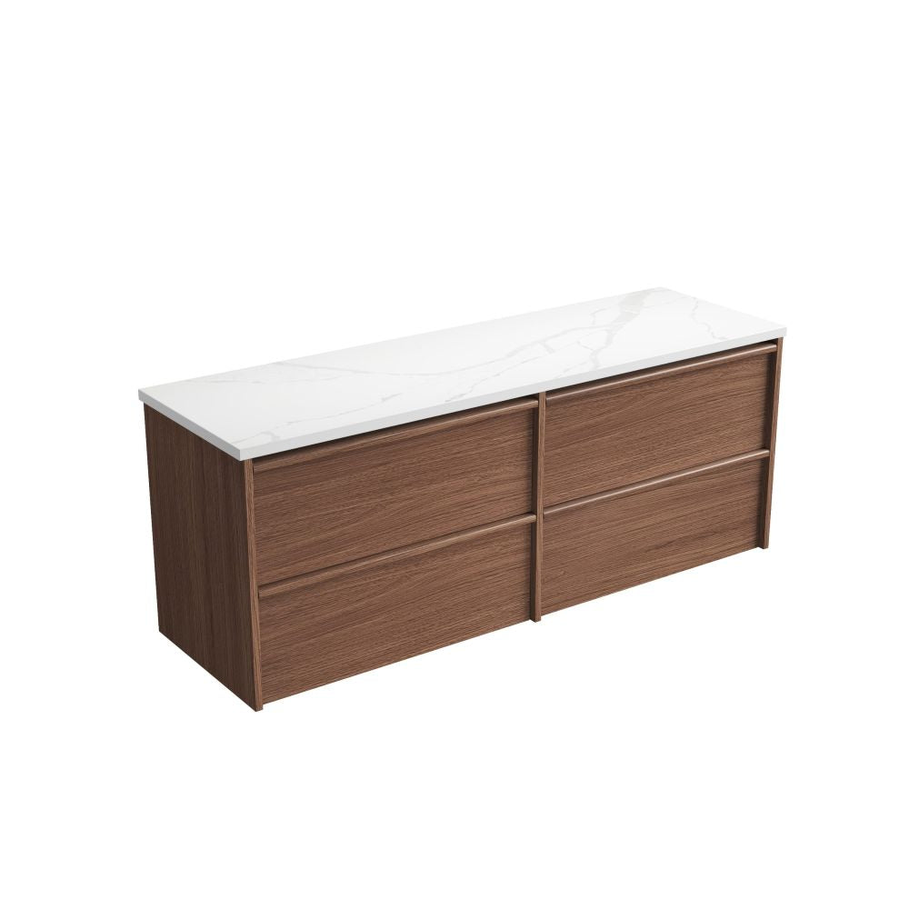 Aulic 1500mm VE1500WWN Venetta Framed Wall Hung Vanity Walnut