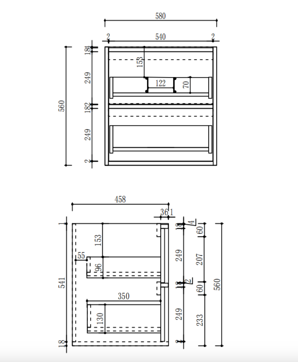 Aulic Venetta Fluted Framed Wall Hung 600mm Vanity Harvest Oak