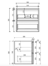 Aulic 600mm VE600WHA Venetta Framed Wall Hung Vanity Harvest Oak